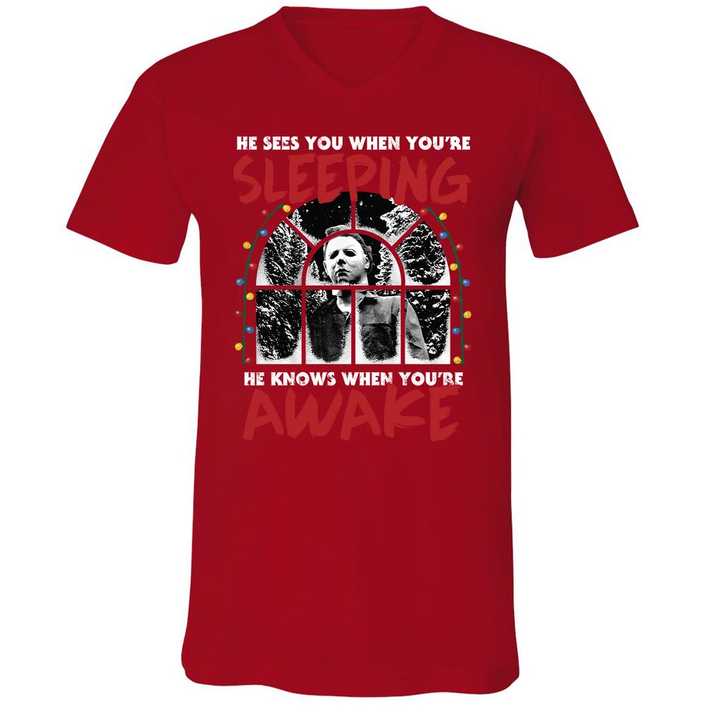 Unisex V-Neck T-Shirt - PCDG6MLP - Red - 3