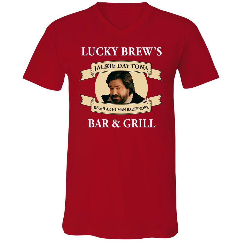Unisex V-Neck T-Shirt - CCU4RG15 - Red - 3