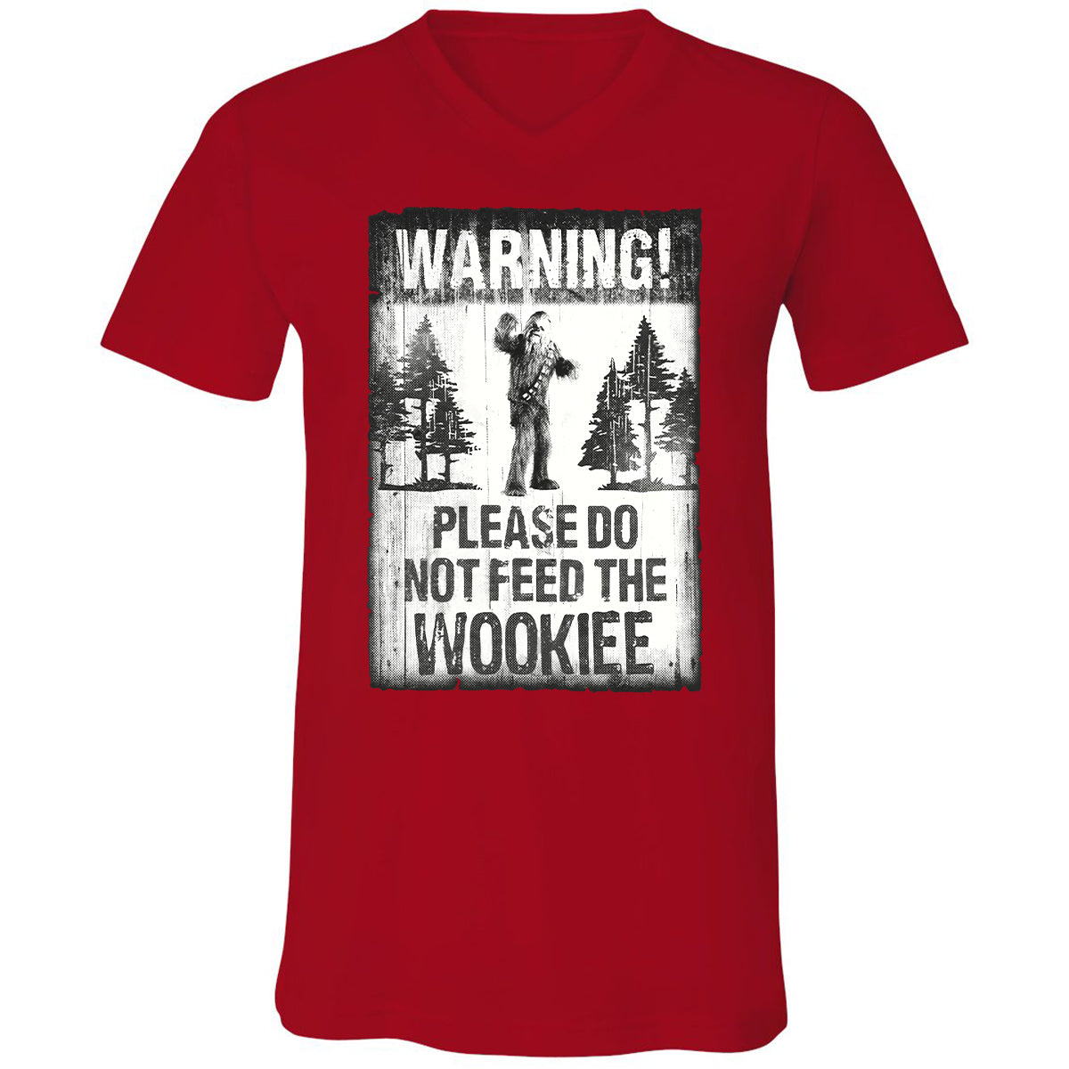 Unisex V-Neck T-Shirt - YQJ4CHL3 - Red - 3