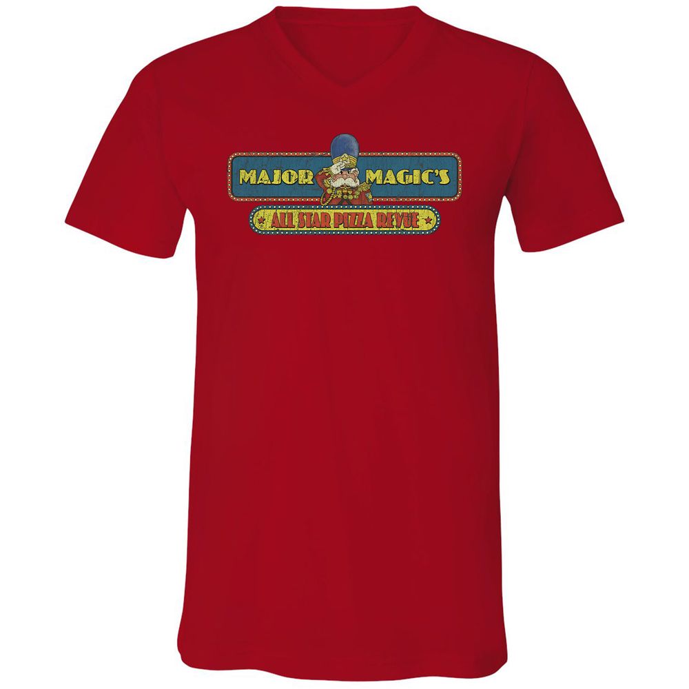 Unisex V-Neck T-Shirt - GCH9EYST - Red - 3