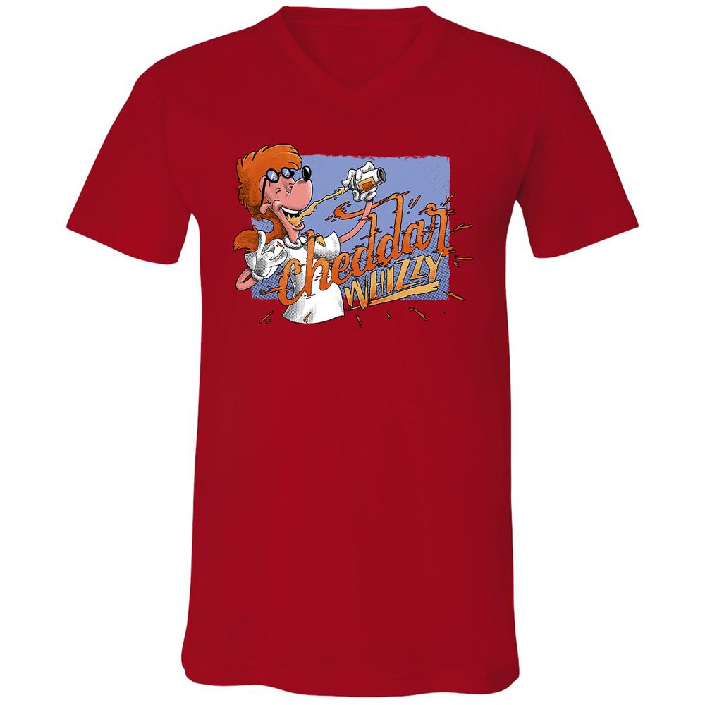 Unisex V-Neck T-Shirt - GL11TAGJ - Red - 3