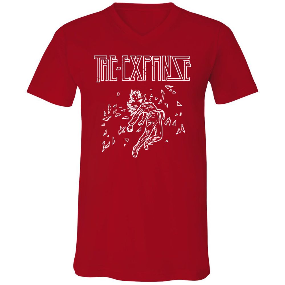 Unisex V-Neck T-Shirt - A3JCYVTW - Red - 3