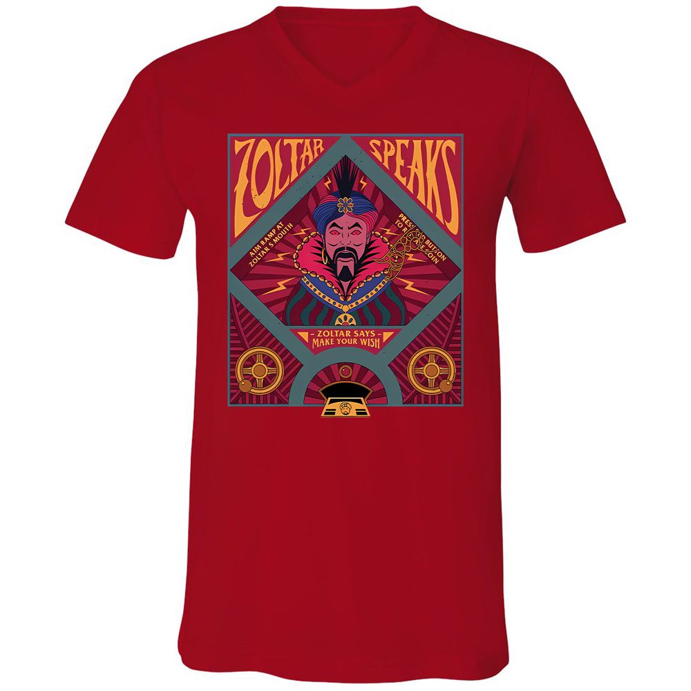 Unisex V-Neck T-Shirt - 6ZF713BD - Red - 3