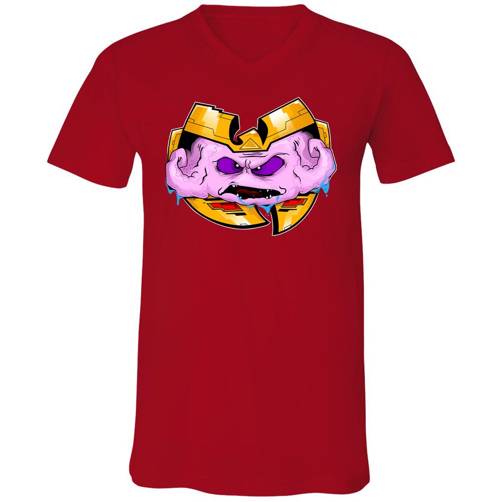 Unisex V-Neck T-Shirt - PJS7C3RV - Red - 3