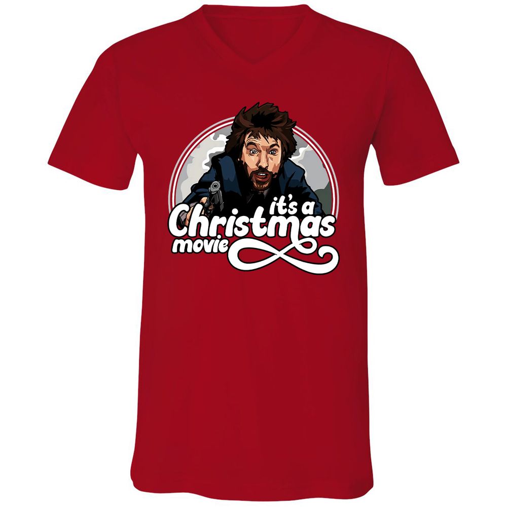 Unisex V-Neck T-Shirt - 2F8ERZPU - Red - 3