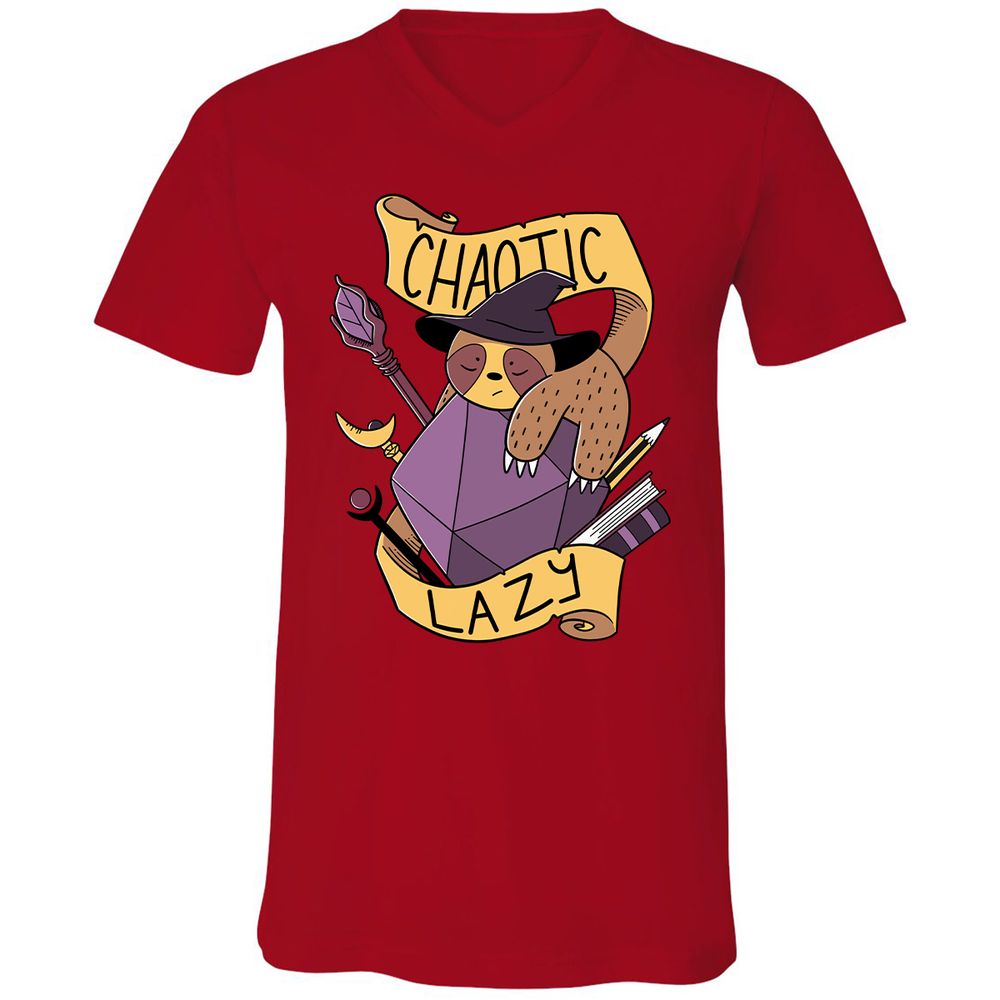 Unisex V-Neck T-Shirt - GK2YEMJK - Red - 3