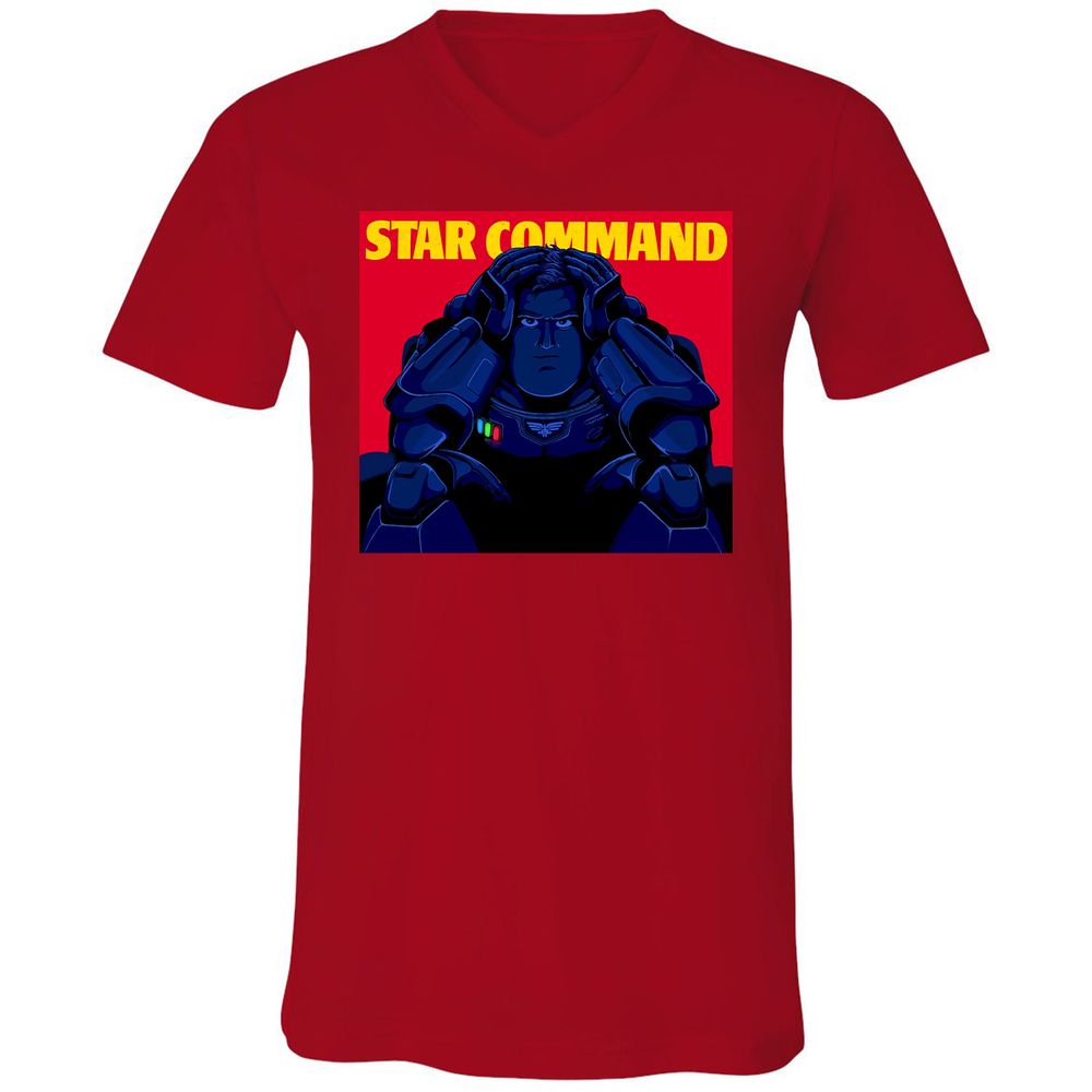 Unisex V-Neck T-Shirt - L4BCG3JN - Red - 3