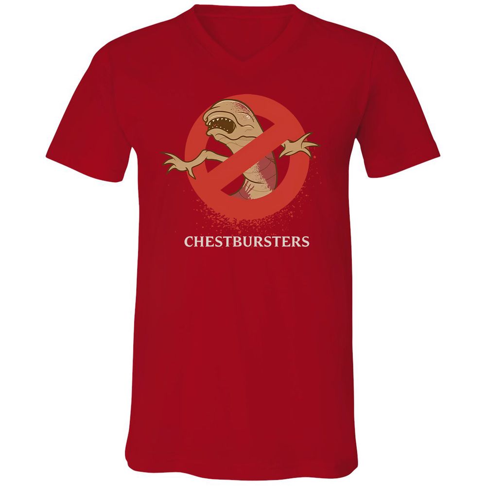 Unisex V-Neck T-Shirt - HXXK6S29 - Red - 3