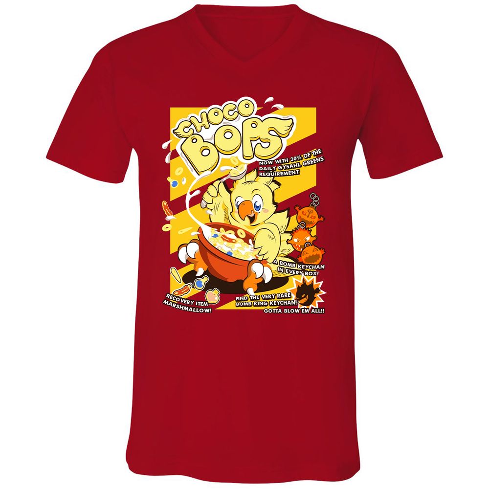 Unisex V-Neck T-Shirt - T949KV4V - Red - 3