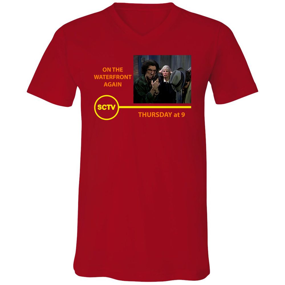 Unisex V-Neck T-Shirt - 7WDQY58V - Red - 3