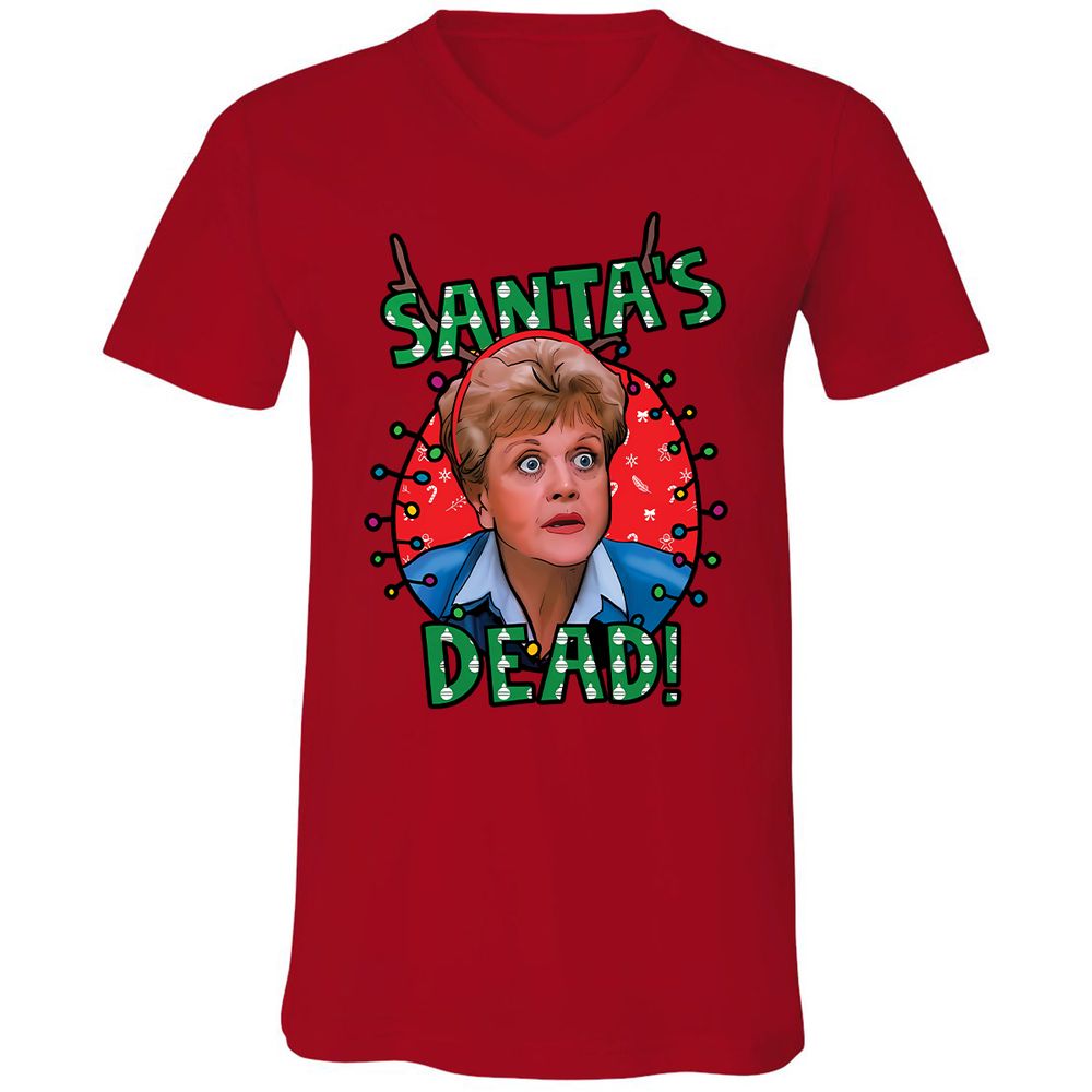 Unisex V-Neck T-Shirt - 38XM4TDT - Red - 3