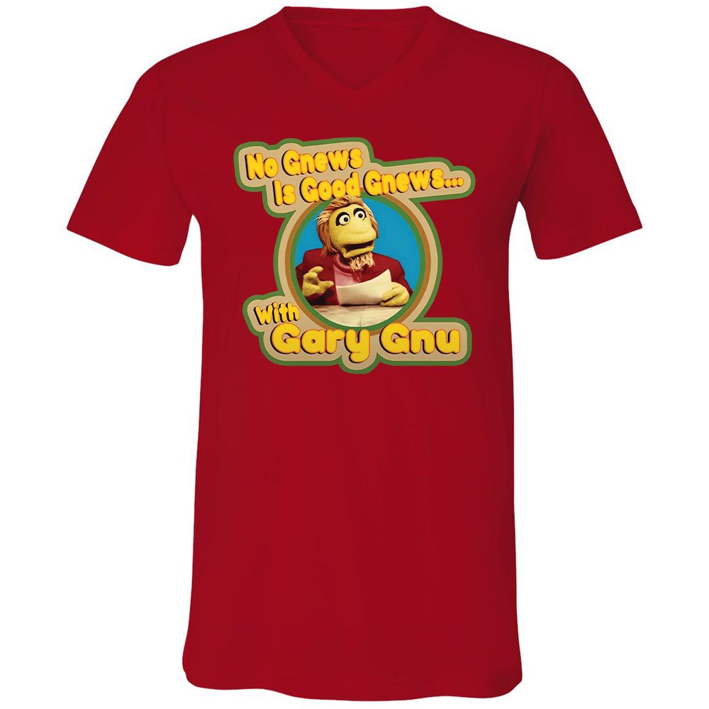 Unisex V-Neck T-Shirt - VKD1EPHQ - Red - 3