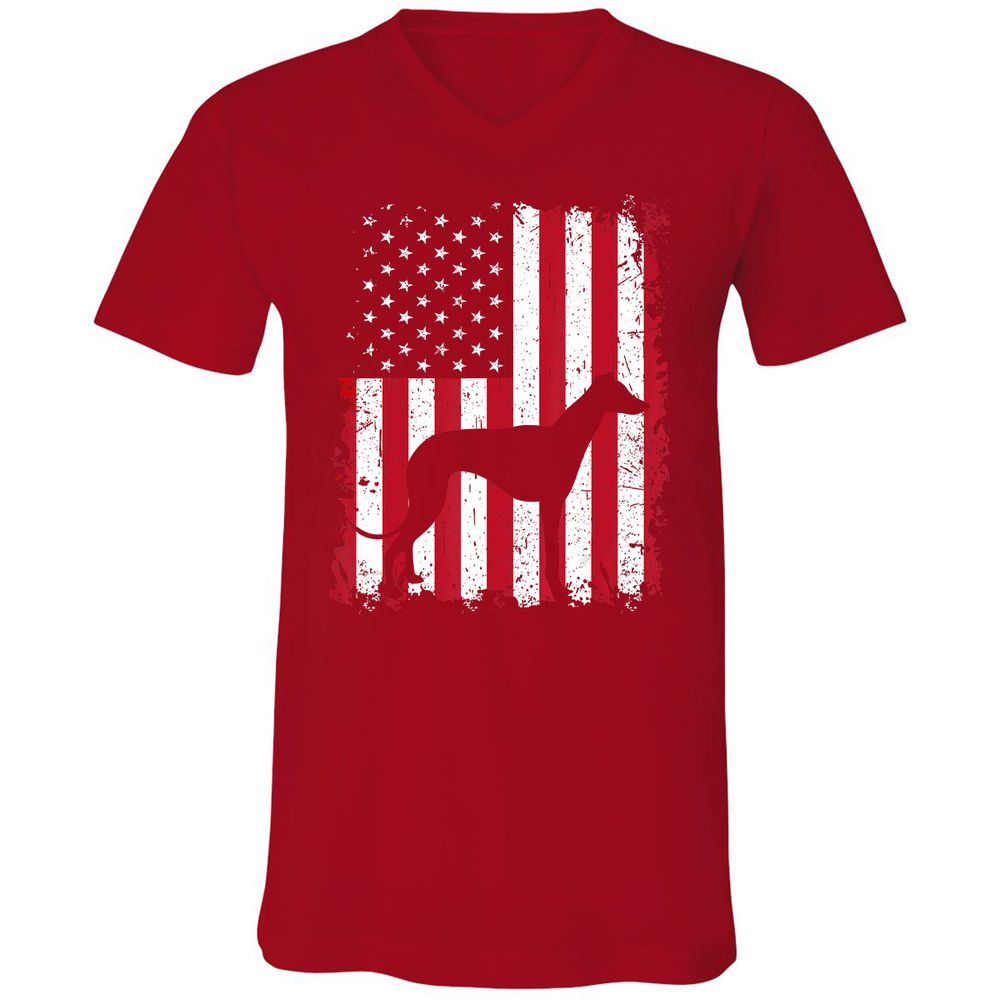 Unisex V-Neck T-Shirt - 1UV9HNRV - Red - 3
