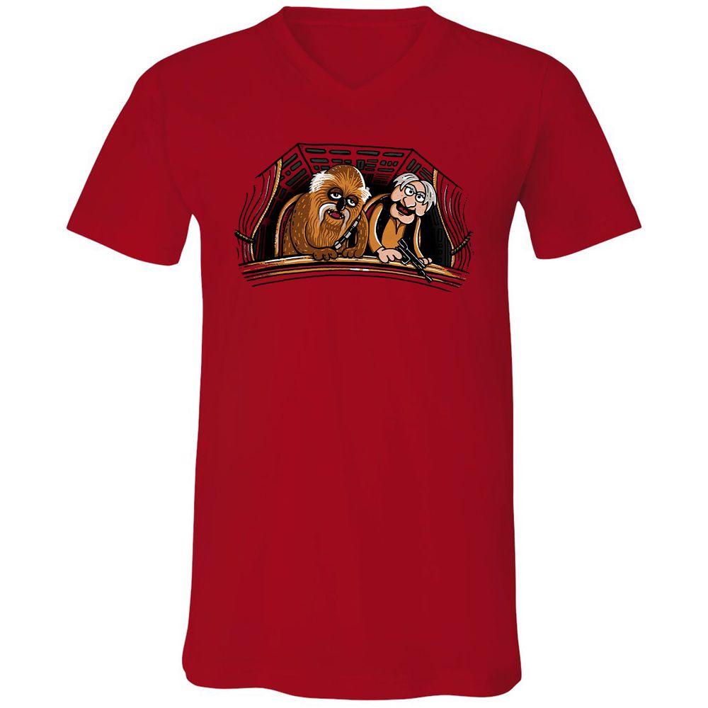 Unisex V-Neck T-Shirt - R3ASTY1R - Red - 3