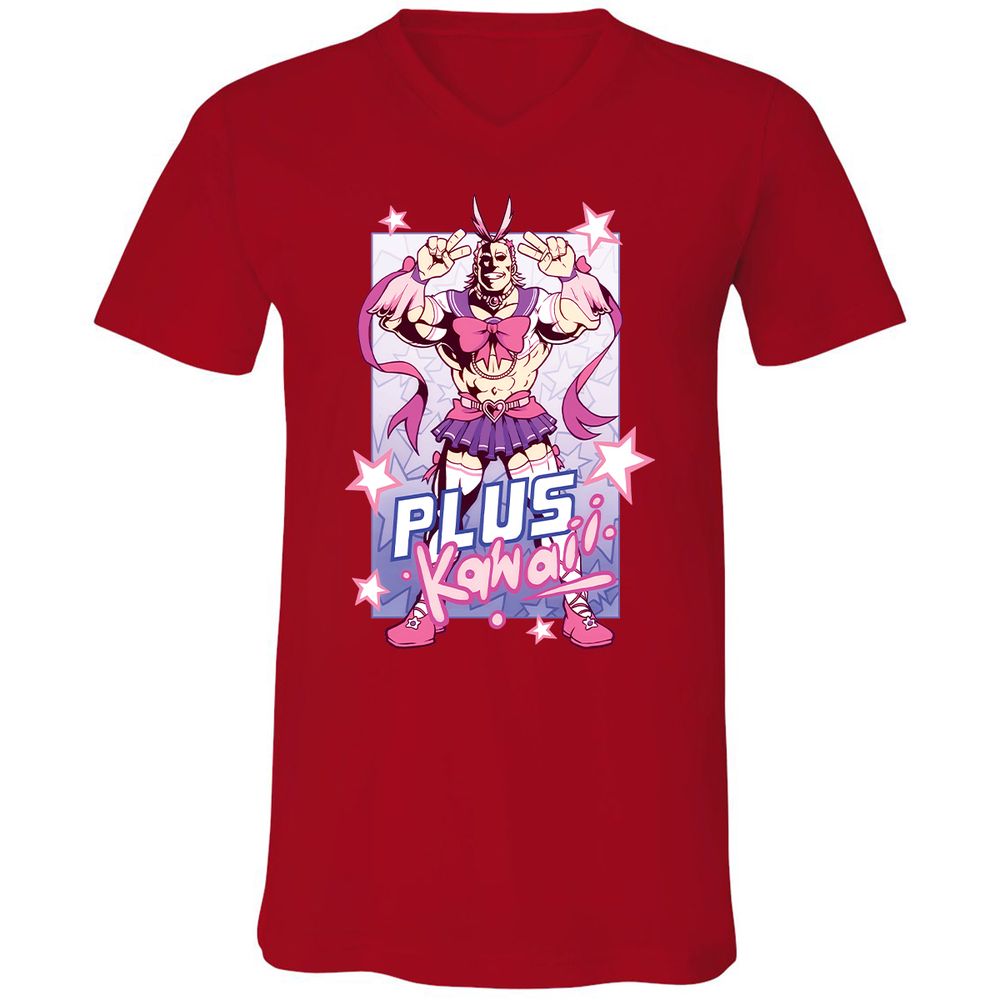 Unisex V-Neck T-Shirt - UUR5YS5W - Red - 3