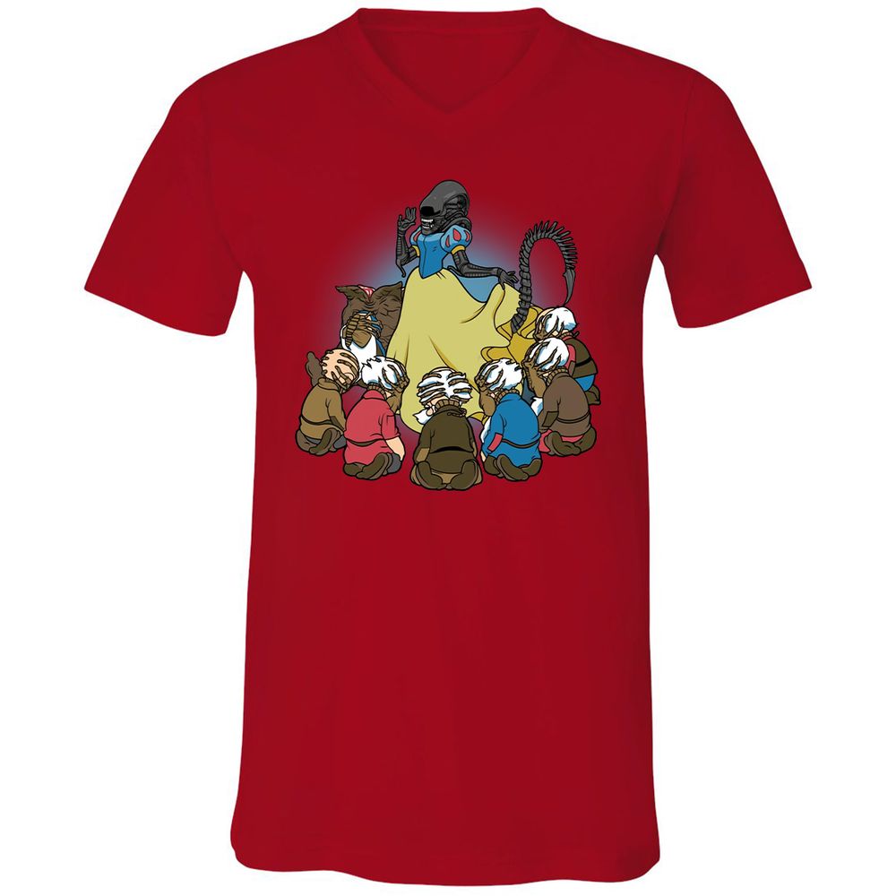 Unisex V-Neck T-Shirt - CFNFC2KX - Red - 3