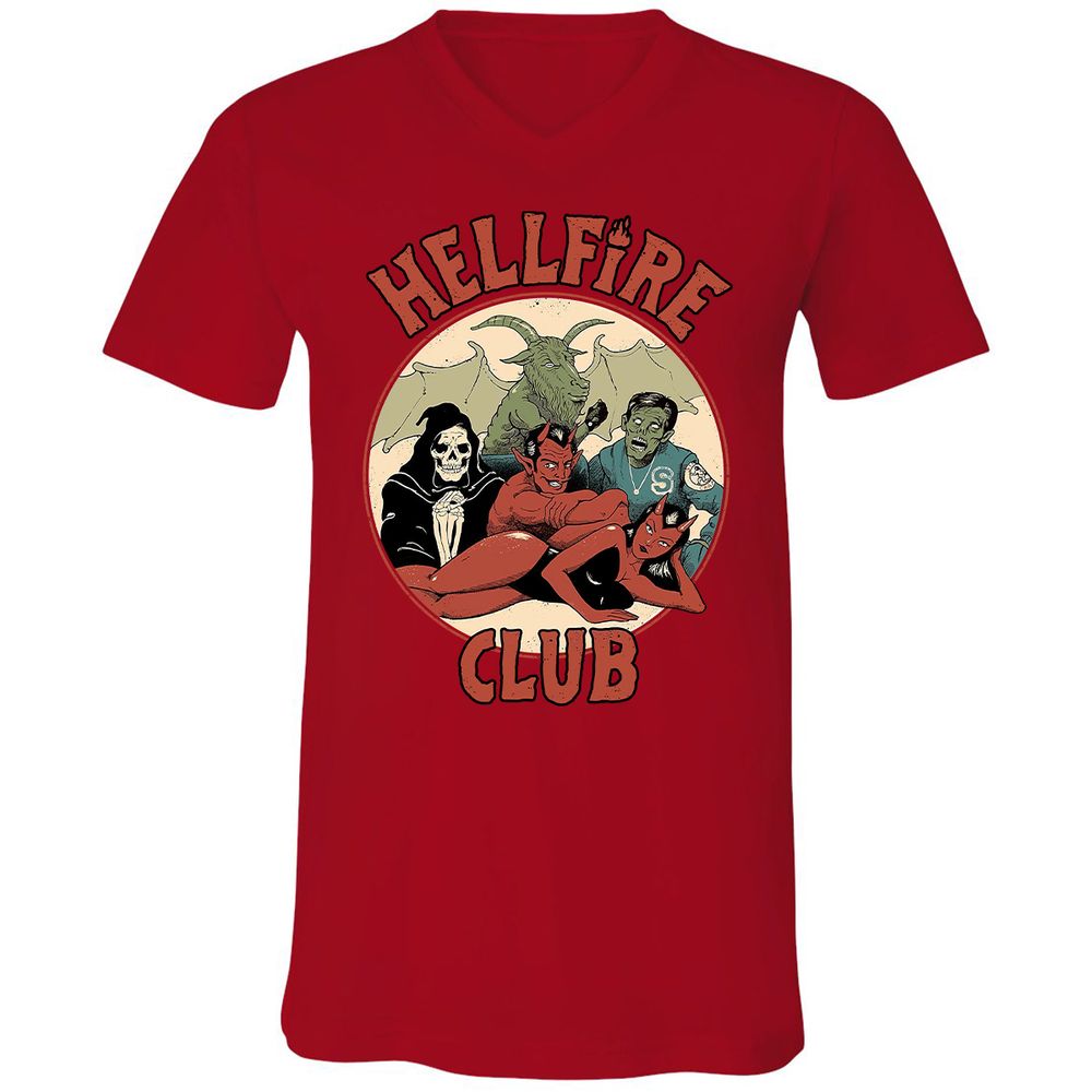 Unisex V-Neck T-Shirt - WQ2ADANK - Red - 3