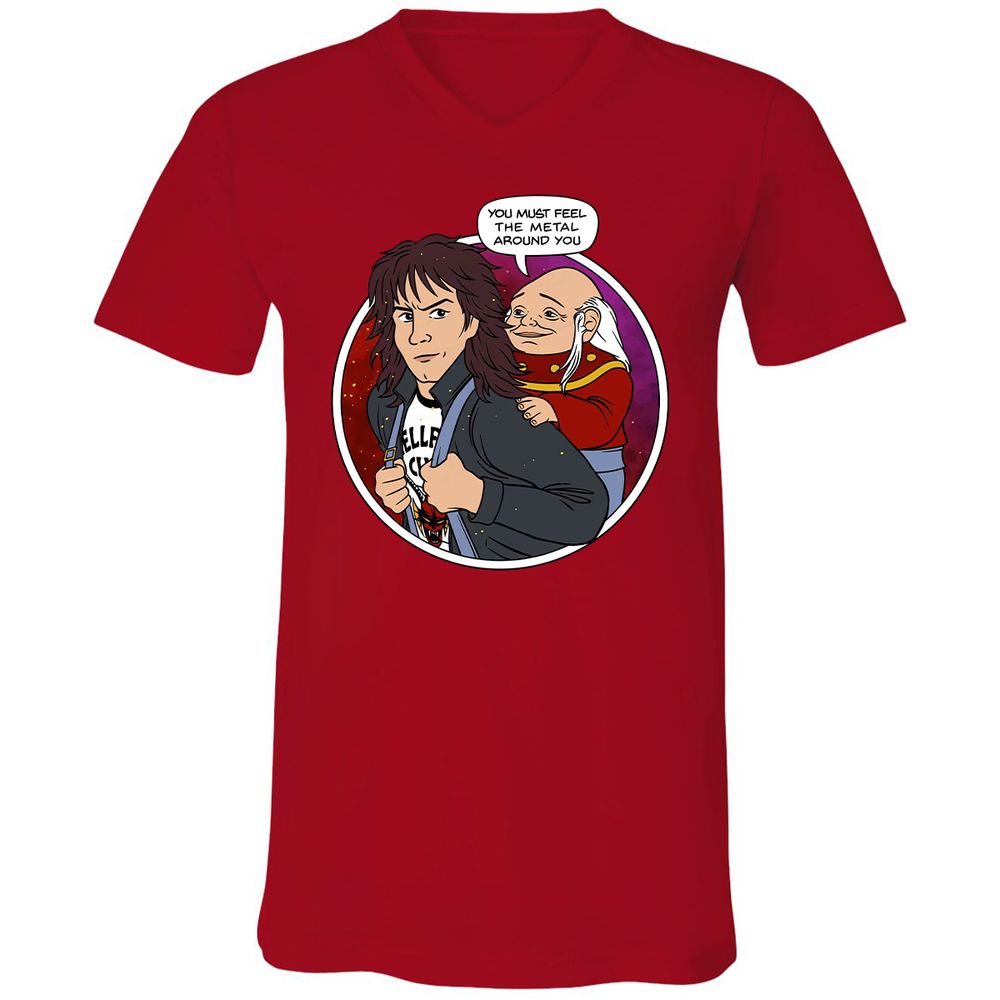 Unisex V-Neck T-Shirt - ZWSC5BEV - Red - 3