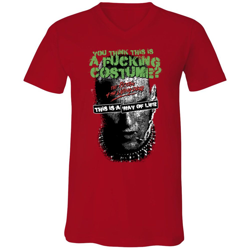 Unisex V-Neck T-Shirt - 11W3D3TT - Red - 3