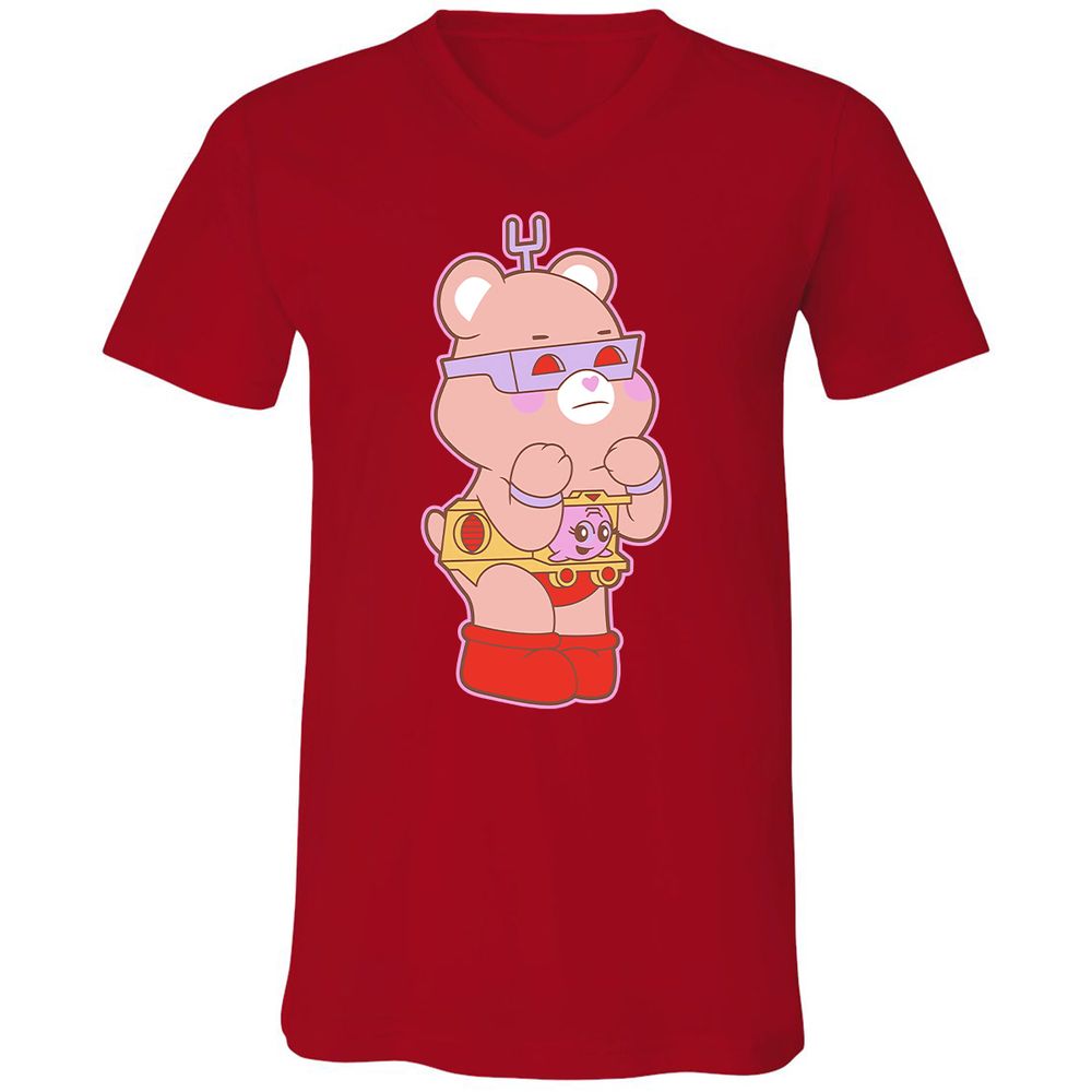 Unisex V-Neck T-Shirt - CVWBE8SS - Red - 3