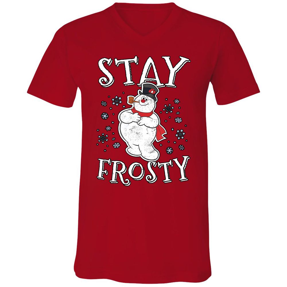 Unisex V-Neck T-Shirt - T5P7LFPJ - Red - 3
