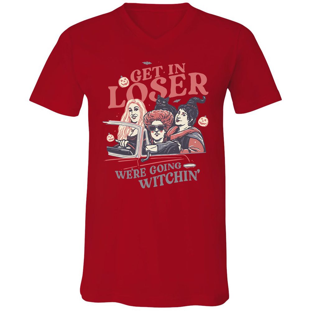 Unisex V-Neck T-Shirt - L7RGBHWS - Red - 3