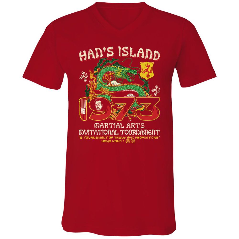 Unisex V-Neck T-Shirt - UUKQWJLZ - Red - 3