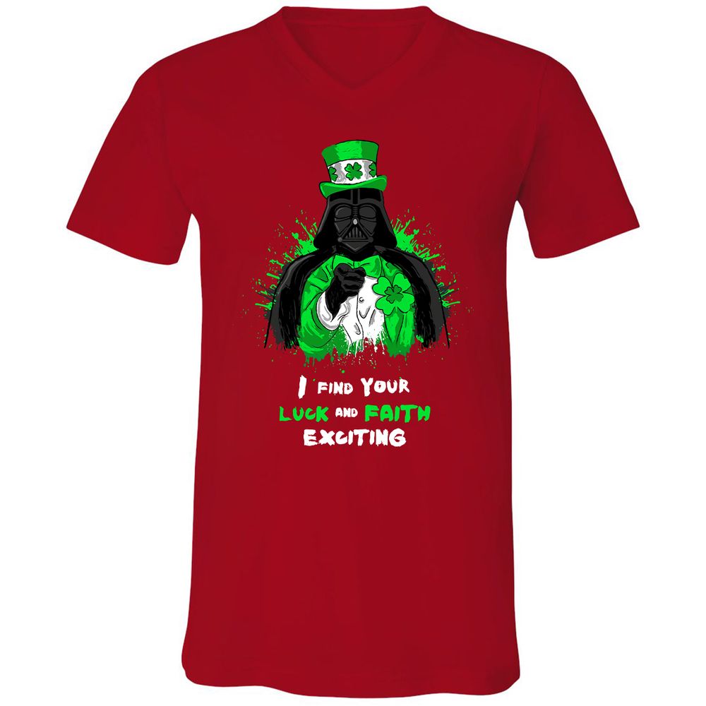 Unisex V-Neck T-Shirt - AVUAW3U3 - Red - 3