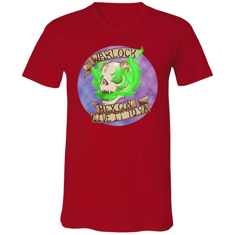 Unisex V-Neck T-Shirt - JJSA7Z5Y - Red - 3