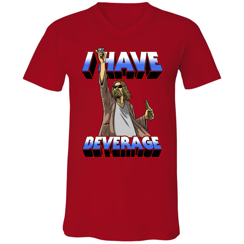 Unisex V-Neck T-Shirt - WA3GP9EA - Red - 3