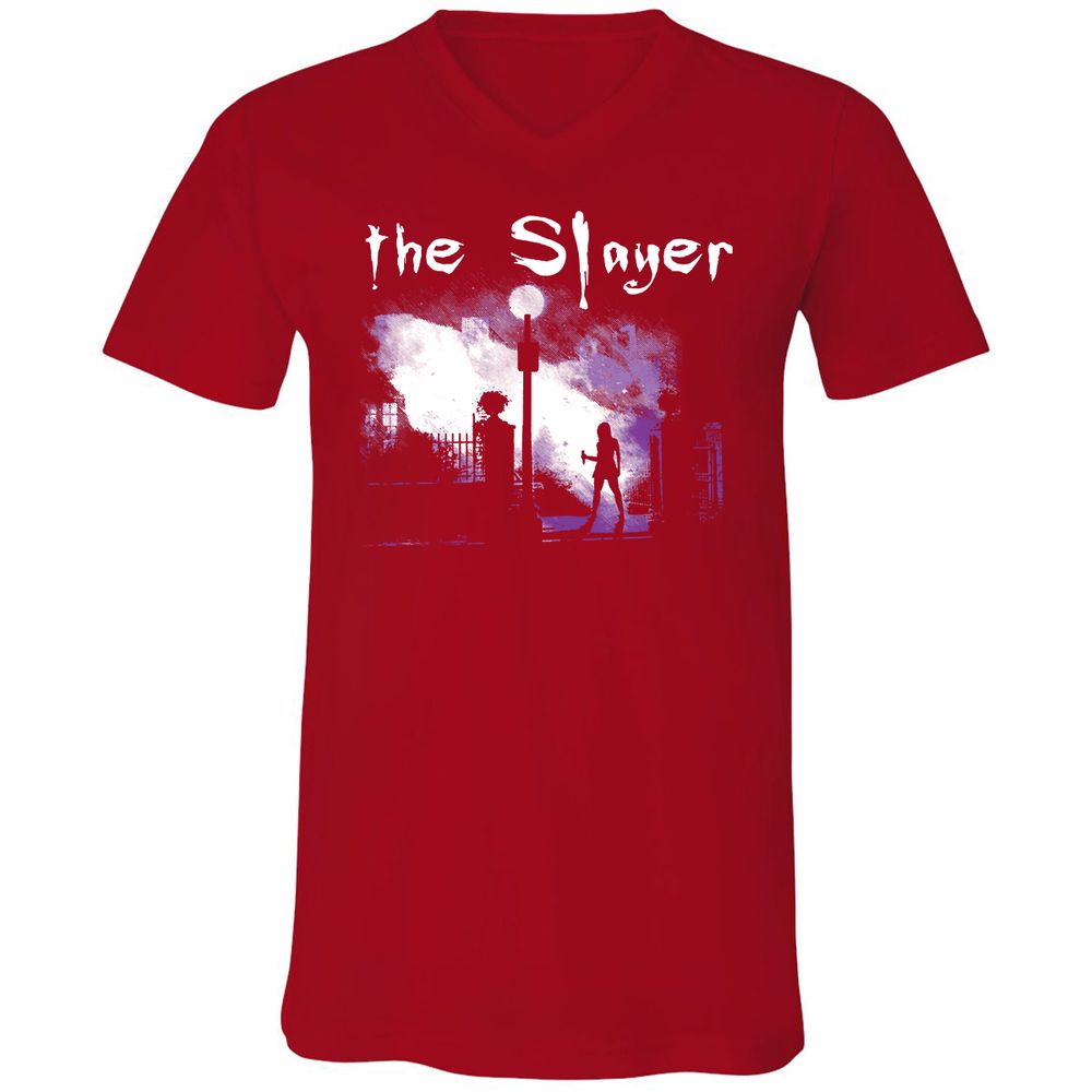 Unisex V-Neck T-Shirt - FD8ZQUEQ - Red - 3