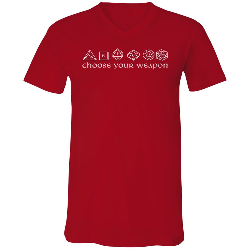 Unisex V-Neck T-Shirt - KRWWHS4B - Red - 3