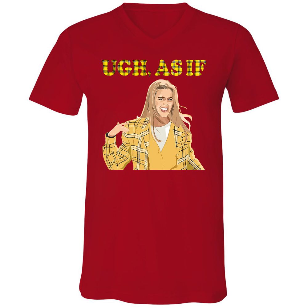 Unisex V-Neck T-Shirt - 4SN6LVST - Red - 3