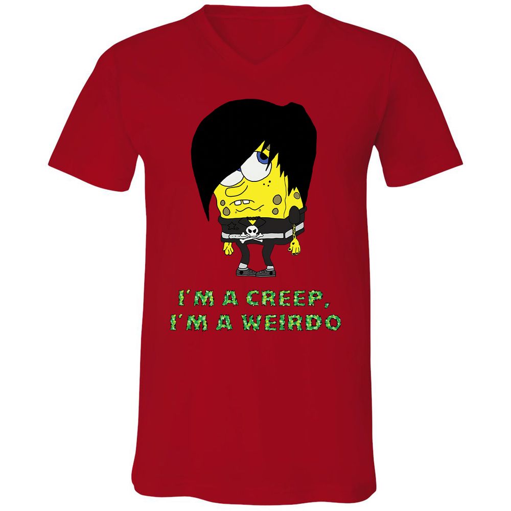 Unisex V-Neck T-Shirt - LCVV9YMR - Red - 3