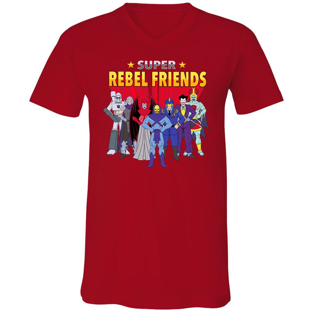 Unisex V-Neck T-Shirt - 1WEC5NDE - Red - 3