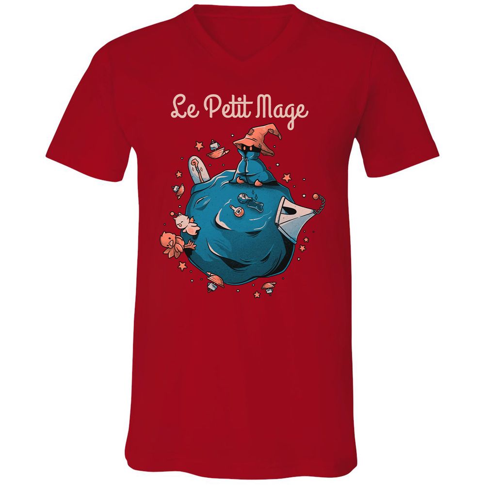 Unisex V-Neck T-Shirt - XTQN46A4 - Red - 3