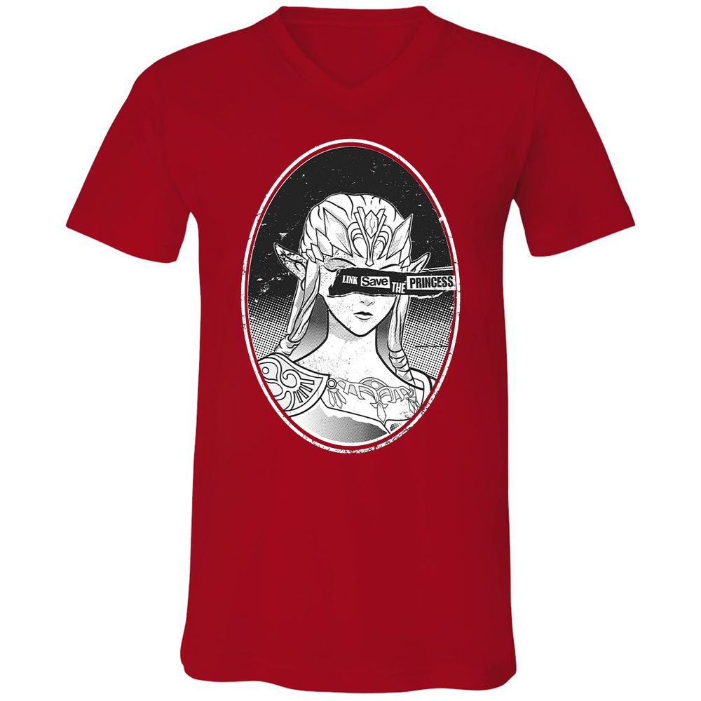 Unisex V-Neck T-Shirt - 6STSNA1M - Red - 3
