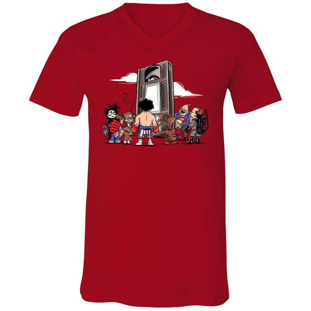 Unisex V-Neck T-Shirt - AN7LFMPE - Red - 3