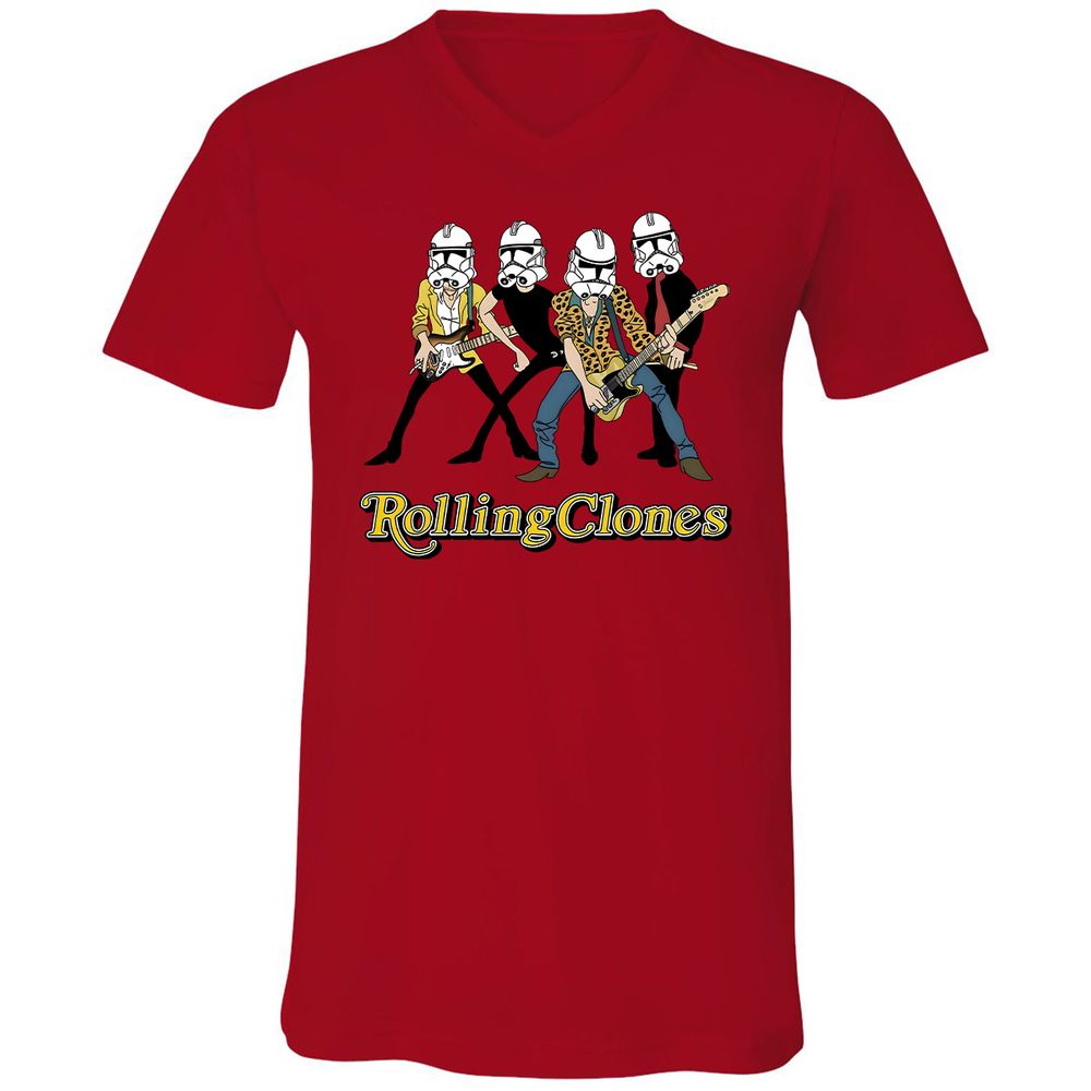 Unisex V-Neck T-Shirt - CZCS1VRM - Red - 3