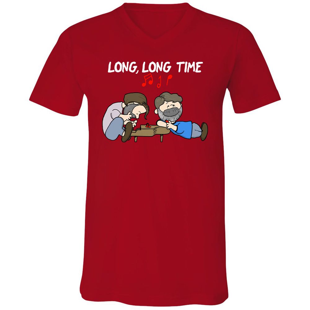 Unisex V-Neck T-Shirt - 1EMTQFK4 - Red - 3