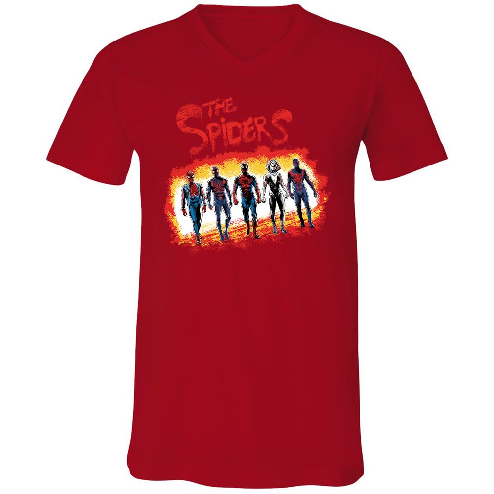 Unisex V-Neck T-Shirt - 6V7BQMEZ - Red - 3