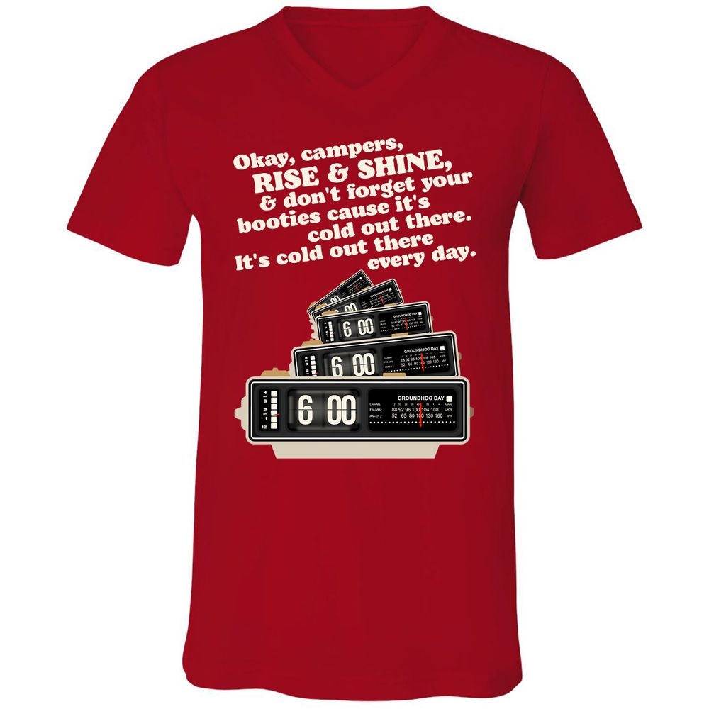 Unisex V-Neck T-Shirt - XYCEET35 - Red - 3