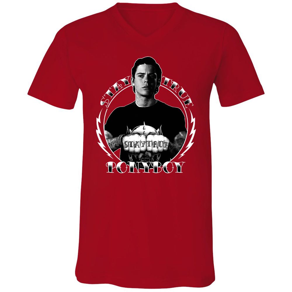 Unisex V-Neck T-Shirt - VDPX45DT - Red - 3