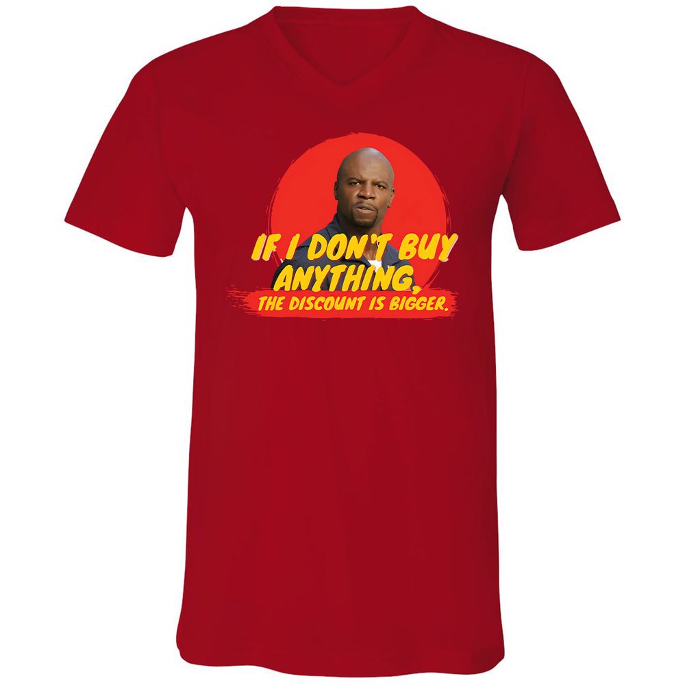 Unisex V-Neck T-Shirt - Z75LC6VU - Red - 3