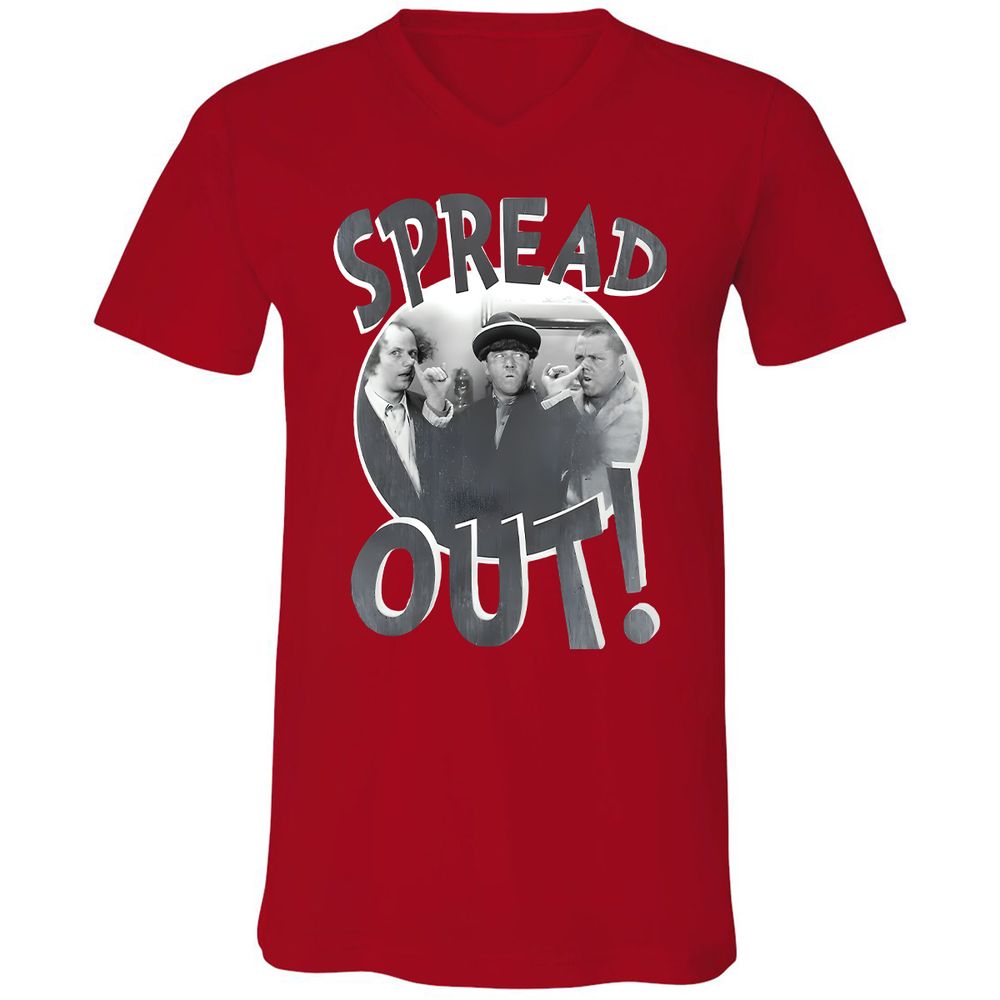 Unisex V-Neck T-Shirt - AN5QSR1Z - Red - 3