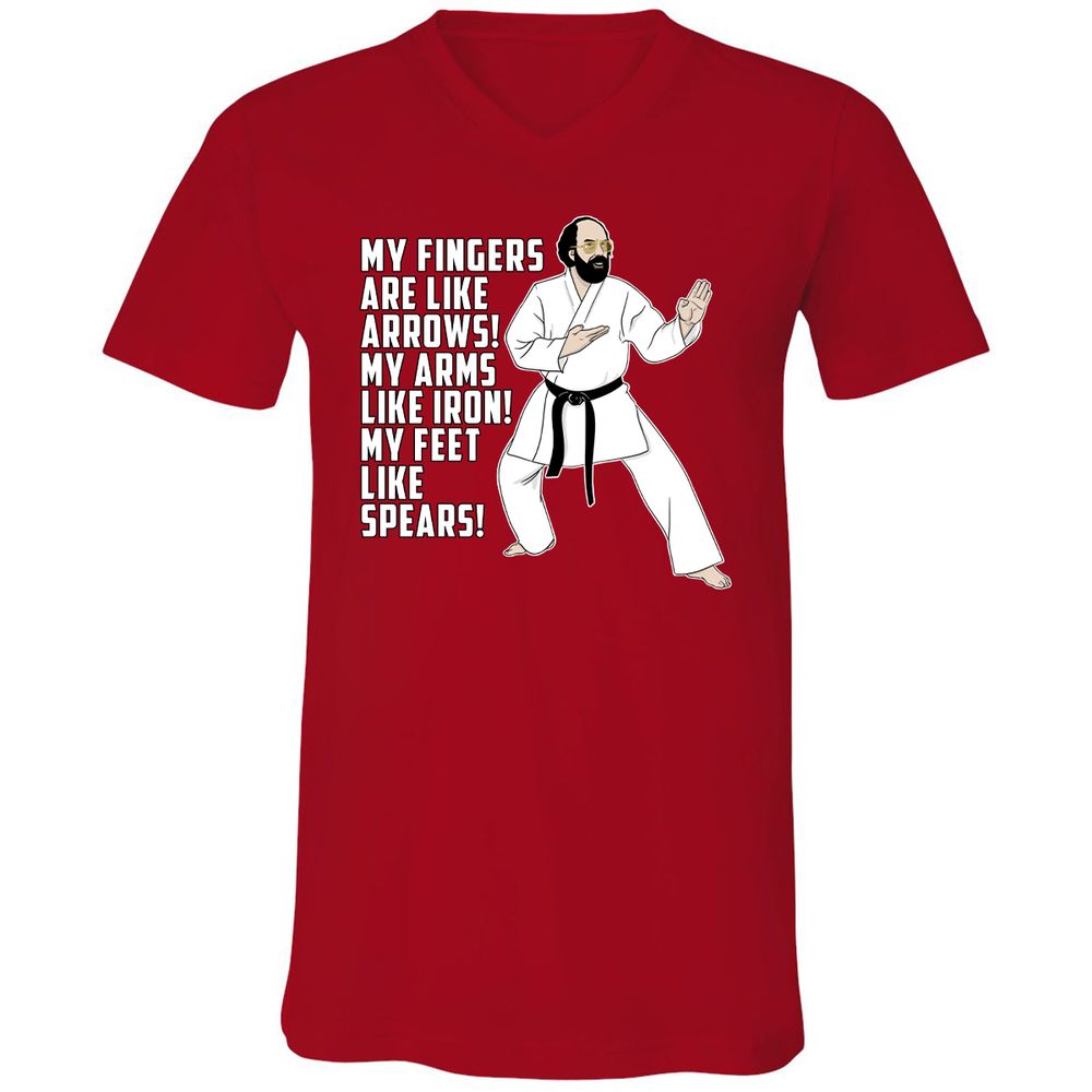 Unisex V-Neck T-Shirt - AH92NGHV - Red - 3