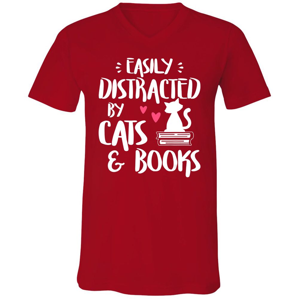 Unisex V-Neck T-Shirt - ERV53A22 - Red - 3