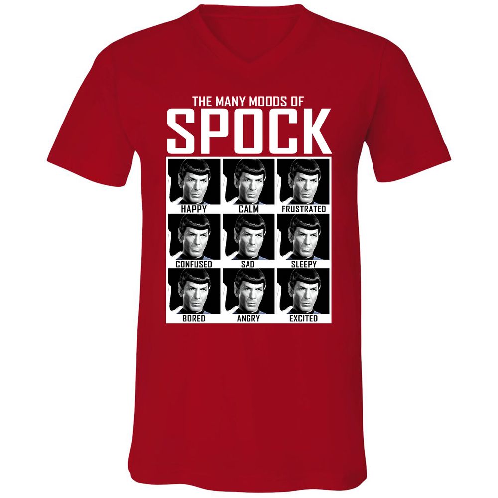 Unisex V-Neck T-Shirt - QJ743727 - Red - 3