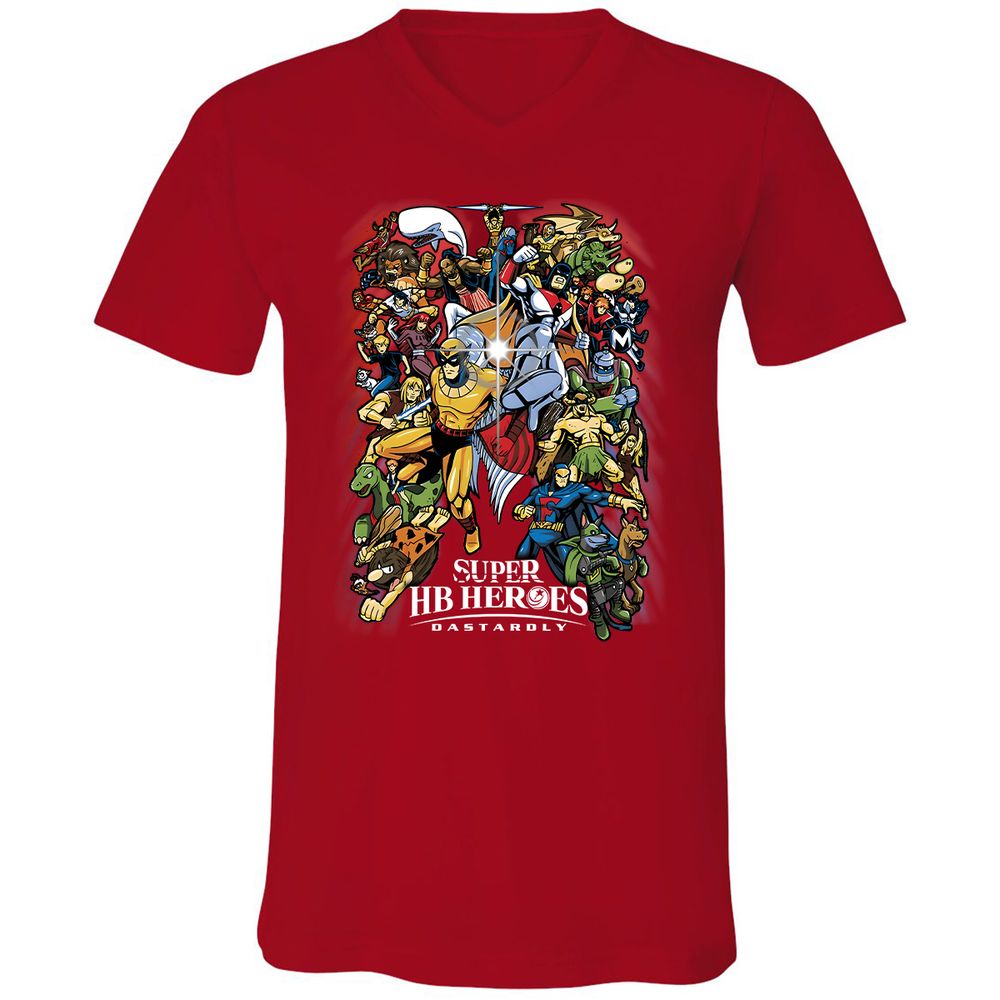 Unisex V-Neck T-Shirt - YU1ZV3D4 - Red - 3
