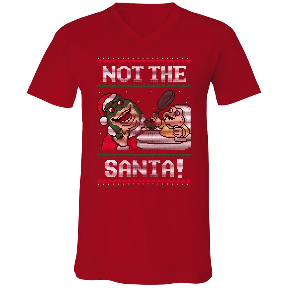 Unisex V-Neck T-Shirt - KKSFPPN3 - Red - 3